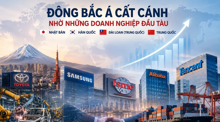 Các nước Đông Bắc Á 'cất cánh' nhờ doanh nghiệp đầu tàu