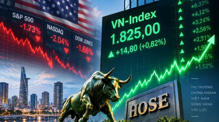 Ngược dòng thế giới, VN Index tăng gần 15 điểm