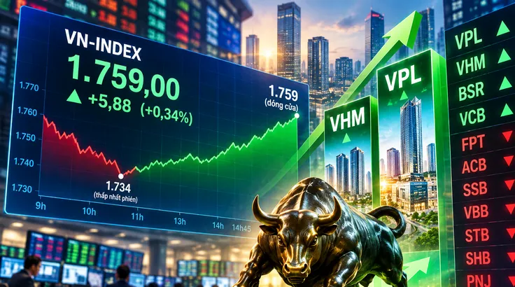 VN Index đảo chiều, khối ngoại bán ròng gần 2.000 tỷ đồng