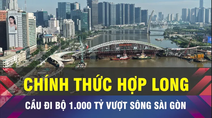 18 GIỜ NGÀY 21-10: Chính thức hợp long cầu đi bộ sông Sài Gòn