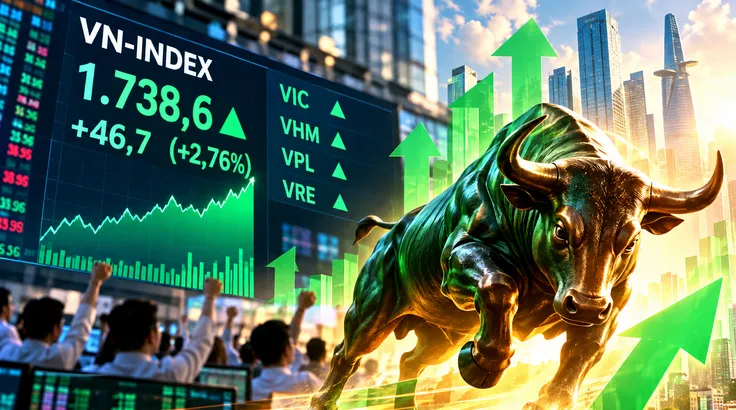 Tiền trở lại chứng khoán, VN Index tăng gần 47 điểm