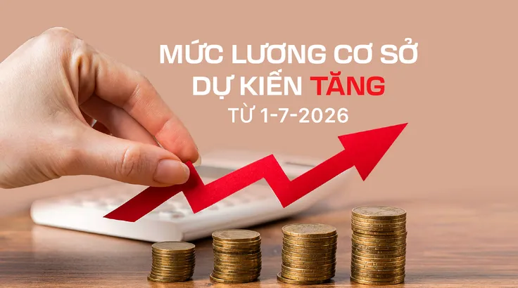 Mức lương cơ sở dự kiến tăng từ 1-7-2026