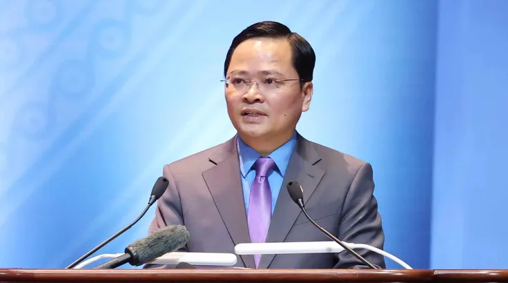 Ông Nguyễn Anh Tuấn tái đắc cử Chủ tịch Tổng Liên đoàn Lao động Việt Nam khóa XIV. Ảnh: QUANG PHÚC