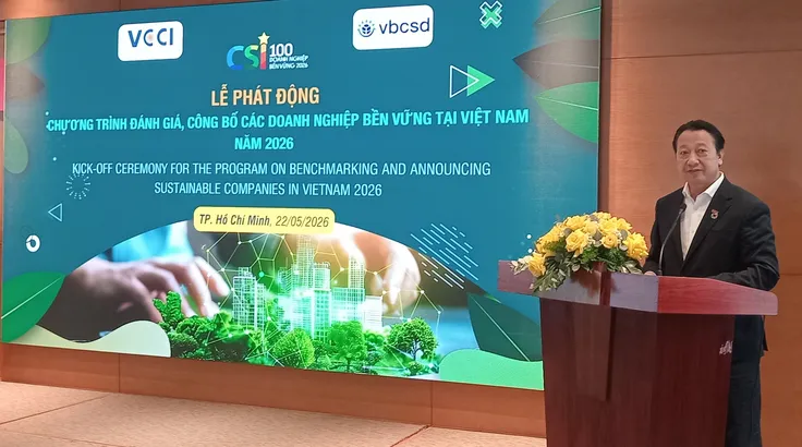 Đại diện ban tổ chức chia sẻ thông tin tại lễ phát động. Ảnh: MINH HẢI