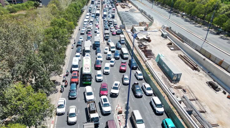 Dự án mở rộng đường cao tốc đoạn TPHCM - Long Thành. Ảnh: CTV