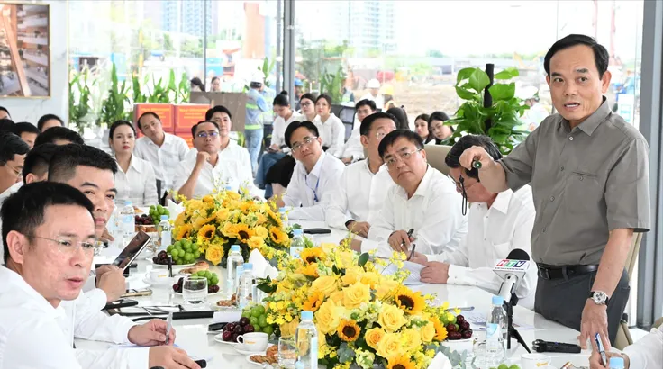 Bí thư Trần Lưu Quang kiểm tra tiến độ dự án Trung tâm hành chính TPHCM