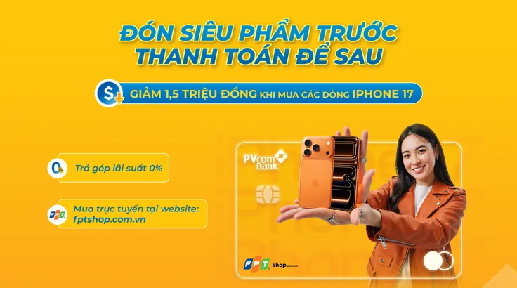 Ưu đãi cho chủ thẻ tín dụng PVcomBank khi mua iPhone 17