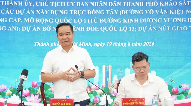 Chủ tịch UBND TPHCM Nguyễn Văn Được chỉ đạo các đơn vị bảo đảm tiến độ các dự án trọng điểm. Ảnh: QUỐC HÙNG