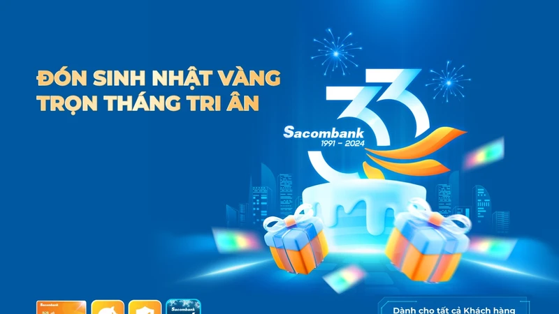 Sacombank tri ân khách hàng mừng sinh nhật 33 năm thành lập