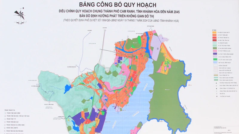 Công bố Đồ án điều chỉnh quy hoạch chung TP Cam Ranh đến năm 2045