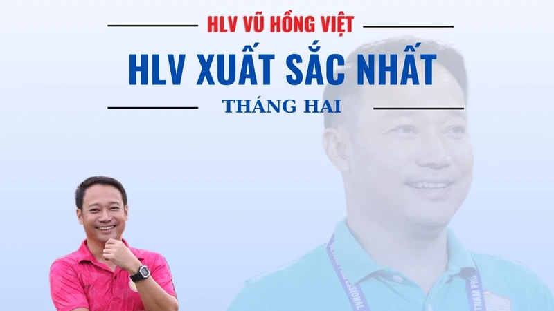 HLV Vũ Hồng Việt cùng CLB Nam Định giành cú ăn 3 ở cuộc bầu chọn trong tháng 2