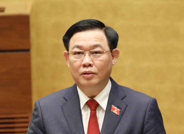 The 13th Party Central Committee agrees to let Vuong Dinh Hue cease holding the positions of Politburo member, member of the 13th Party Central Committee, and Chairman of the 15th National Assembly (NA) in the 2021 - 2026 tenure (Photo: VNA)