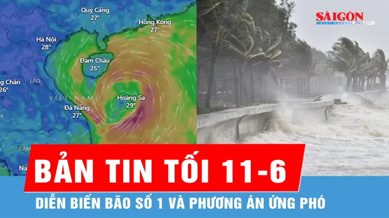 Bản tin tối 11-6: Diễn biến bão số 1 và phương án ứng phó