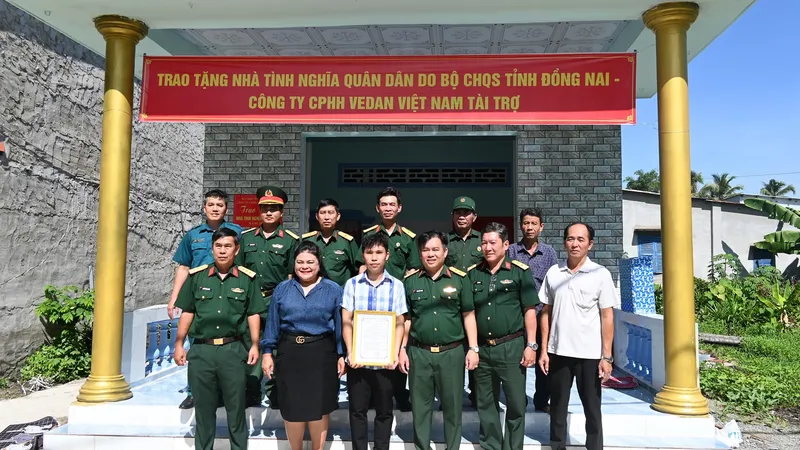 Vedan Việt Nam: Trao tặng nhà "Tình nghĩa Quân - Dân", lan tỏa tinh thần "Uống nước nhớ nguồn"