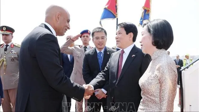Chủ tịch nước Lương Cường bắt đầu chuyến thăm cấp Nhà nước Cộng hòa Ai Cập