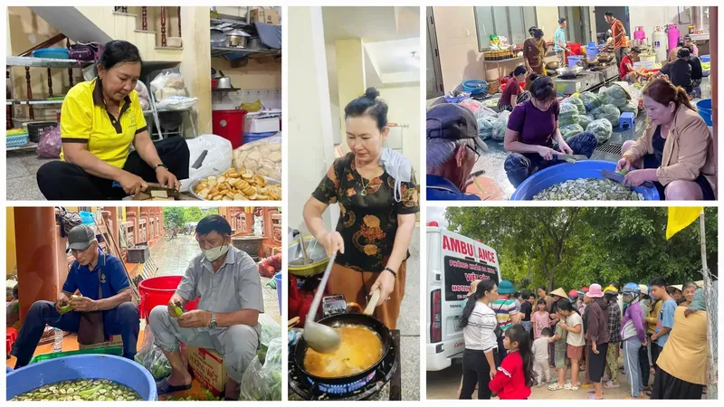 Numerous volunteer kitchens across HCMC support flood-affected residents