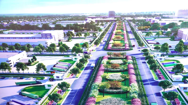 Phối cảnh một phần dự án khu công nghiệp Bàu Cạn – Tân Hiệp