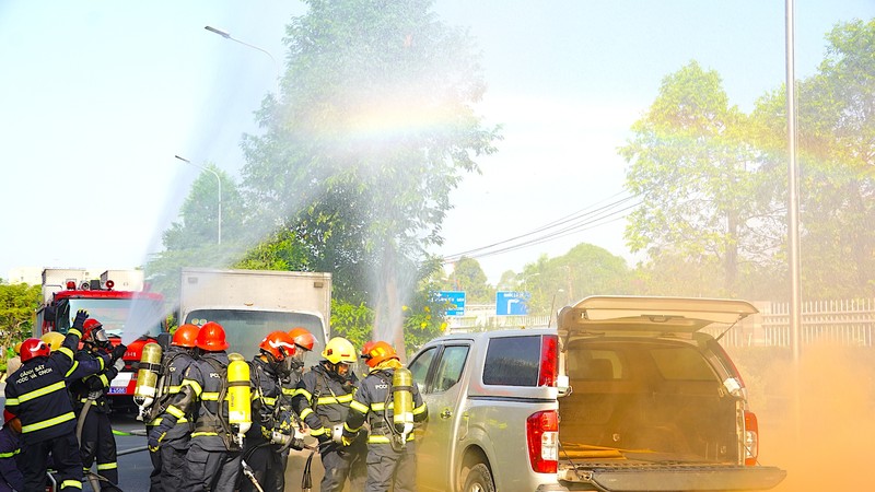 胡志明市举行辐射与核事故应急演习。图：光辉