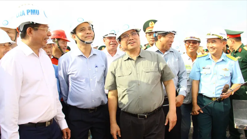 Thủ tướng Phạm Minh Chính kiểm tra tiến độ sân bay Long Thành