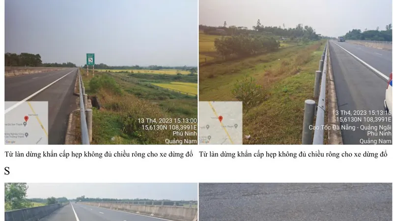 Nhiều bất cập tiềm ẩn mất an toàn giao thông trên tuyến cao tốc Đà Nẵng - Quảng Ngãi vẫn chưa được khắc phục