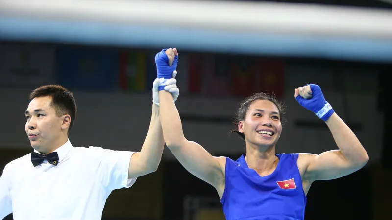 Hà Thị Linh đã ghi đấu giành chiến thắng xuất sắc. Ảnh: DŨNG PHƯƠNG