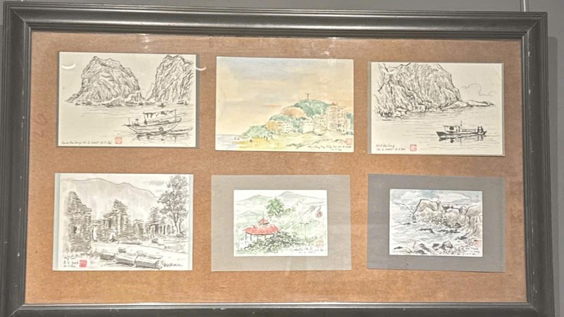 黄献平画家的钢笔画作品。