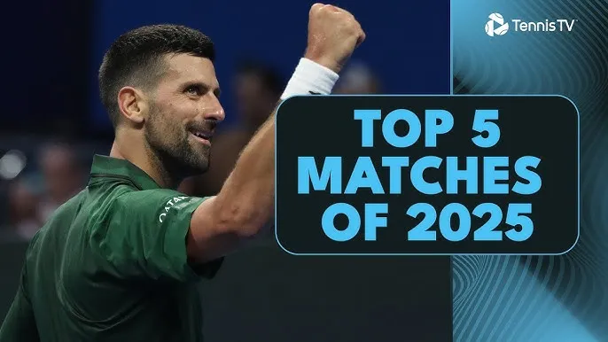 Huyền thoại Novak Djokovic dẫn đầu tốp 5 trận đấu ATP hay nhất mùa giải 2025