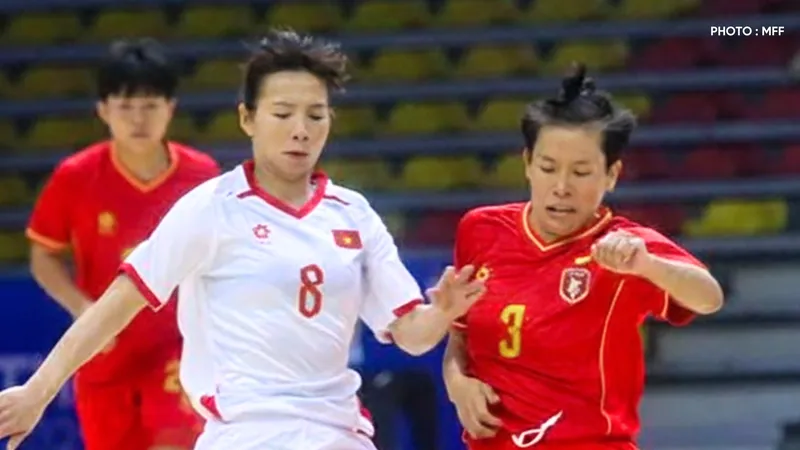 Futsal nữ Myanmar vs Futsal nữ Việt Nam 2-4: Lần lượt Thanh Ngân, Phương Anh, A Rắt Rin Tô, Bùi Thị Trang giành ngôi nhất bảng B 