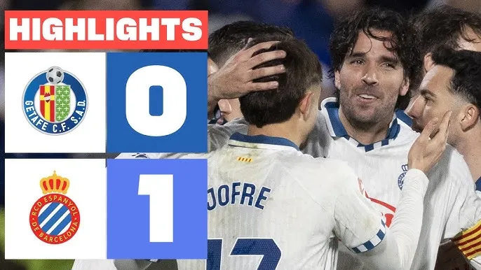 Getafe vs Espanyol 0-1: Edu Exposito kiến tạo từ phạt góc, Leandro Cabrera đánh đầu đẹp mắt giành gọn 3 điểm, củng cố tốp 5 La Liga