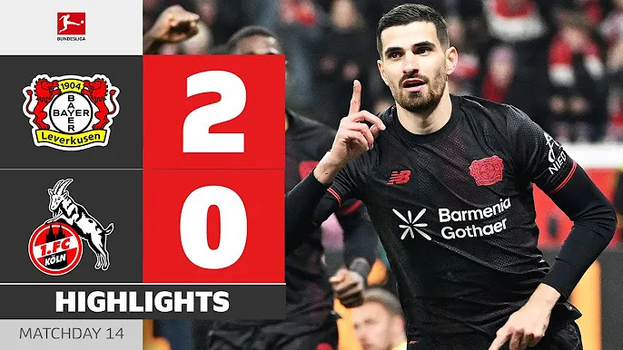Leverkusen vs Cologne 2-0: Hiệp 2 khởi sắc, Andrich kiến tạo, Terrier mở bàn, Garcia kiến tạo, Andrich đánh đầu chốt hạ chiến thắng 