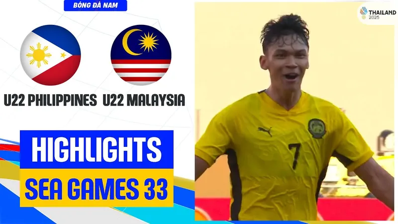 U22 Malaysia vs U22 Philippines 2-1: Danish mở bàn, Haqimi phản lưới nhà, Haqimi chốt hạ tấm HCĐ cho đoàn Thể thao Malaysia