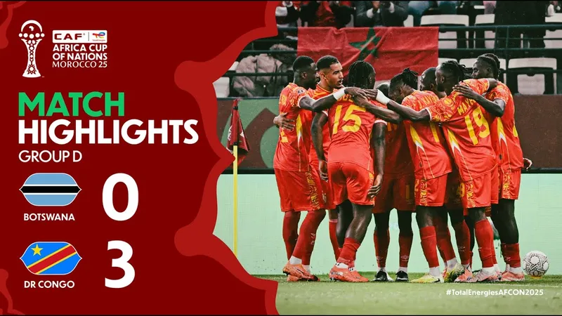 Botswana vs CHDC Congo 0-3: Nathanael Mbuku khai bàn, Gael Kakuta ghi cú đúp, chốt hạ chiếc vé gặp Algerie ở vòng knock-out CAN Cup 2025