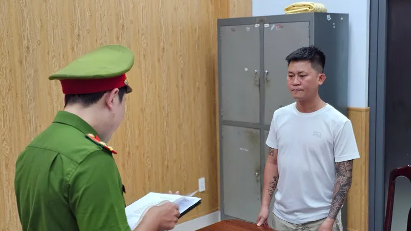 Đối tượng Phạm Công Lộc tại cơ quan điều tra