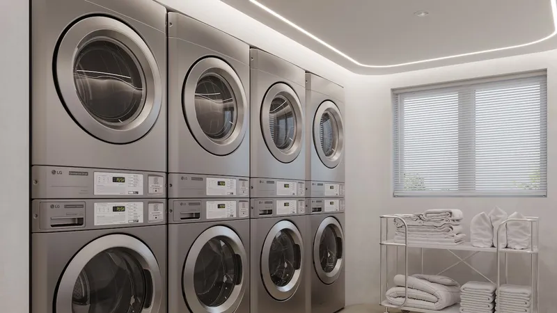 Giải pháp giặt sấy công nghiệp LG DD coin type cho thương mại và dịch vụ