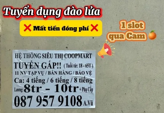 Hình ảnh cảnh báo được đăng tải trên fanpage chính thức của Saigon Co.op