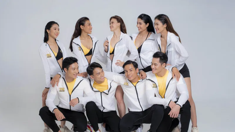 Dàn Nam Vương và Hoa Hậu duyên dáng của Vietnam Fitness Model khuấy động bầu không khí cho mùa giải thứ 4. Ảnh: EDI LƯƠNG