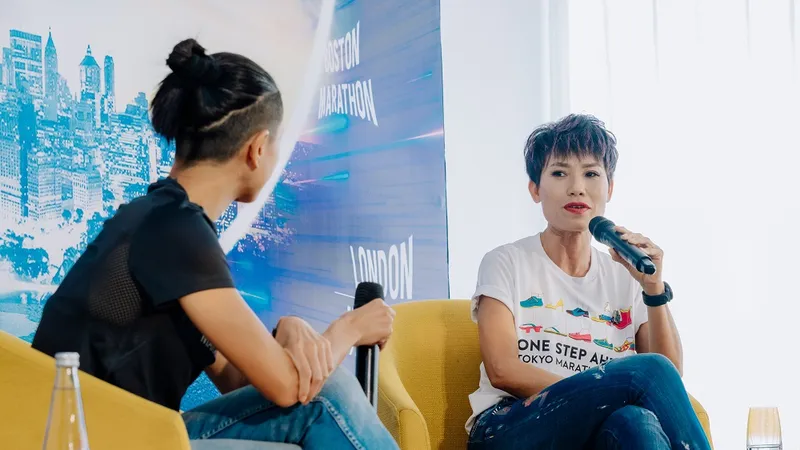Chị Nguyễn Tiểu Phương tại buổi giao lưu
