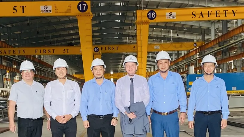 Đoàn công tác Phòng Công nghiệp và Thương mại Đức tại Việt Nam đánh giá cao năng lực của GB Steel