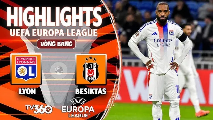 Lyon vs Besiktas 0-1: Rafa Silva kiến tạo, Gedson Fernandes ghi bàn duy nhất bất ngờ hạ đại diện nước Pháp