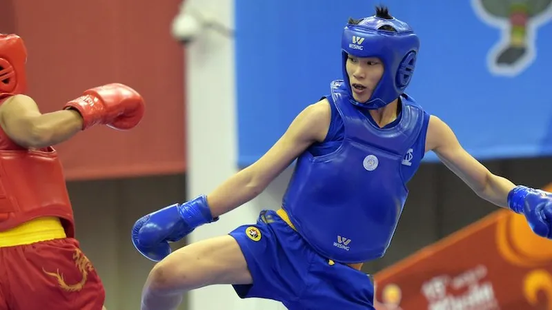 Thu Thủy là võ sĩ chủ lực của đội tuyển wushu Việt Nam hiện nay.