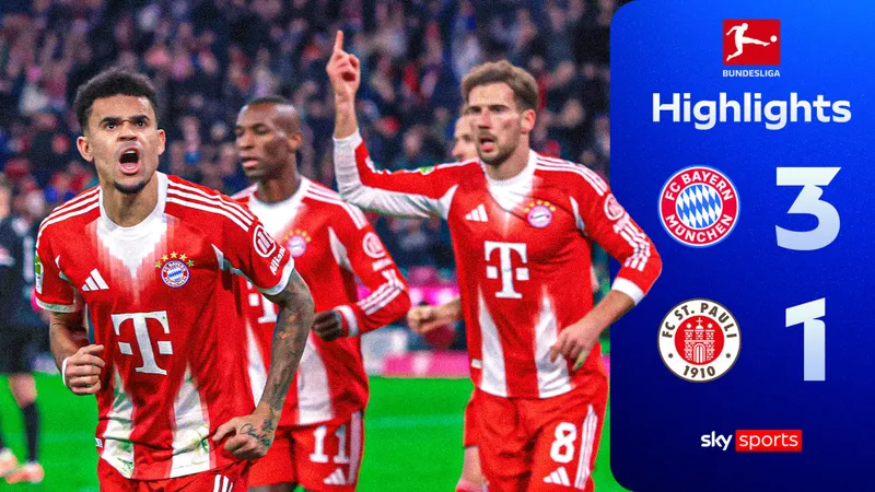 Bayern Munich vs St Pauli 3-1: Andreas Hountondji sớm mở bàn, Raphael Guerreiro gỡ hòa, Diaz, Jackson chốt hạ chiến thắng 6 phút bù giờ