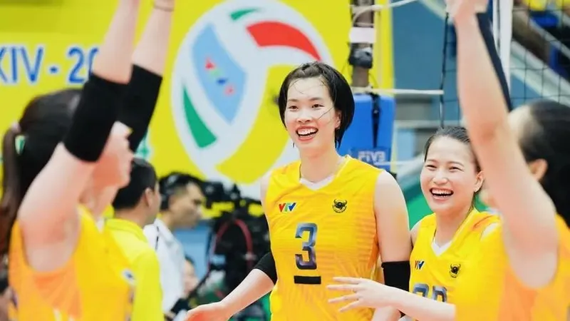 Trần Thị Thanh Thuý là thủ lĩnh của đội chủ giải VTV Bình Điền Long An. Ảnh: DŨNG PHƯƠNG