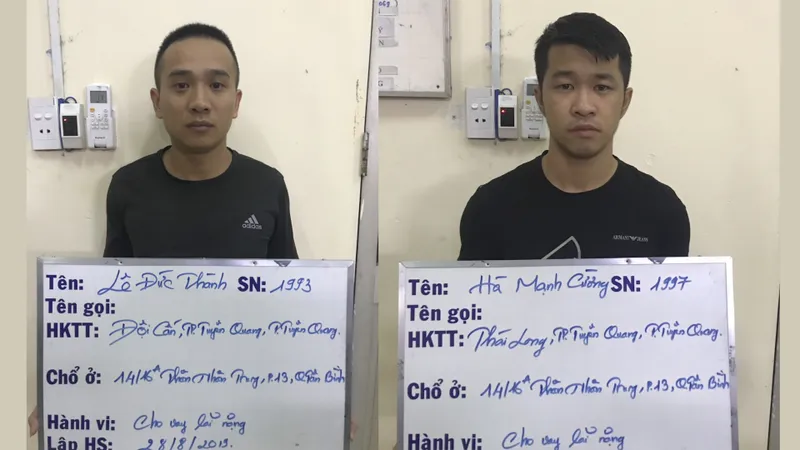 Bắt 2 nam thanh niên 9X chuyên cho vay nặng lãi ở TPHCM