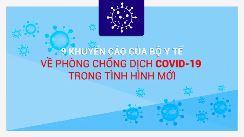 9 khuyến cáo của Bộ Y tế về phòng chống dịch Covid-19 trong tình hình mới