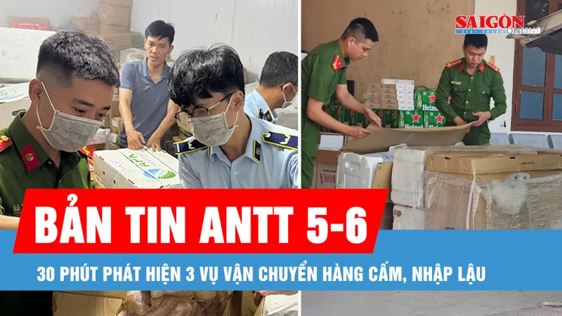 Bản tin ANTT 5-6: Gần 4 tấn thực phẩm đông lạnh nhập lậu; 30 phút phát hiện 3 vụ vận chuyển hàng cấm