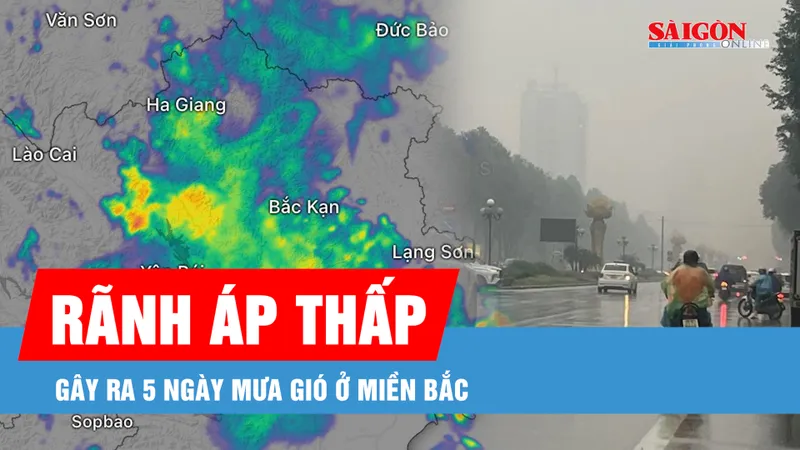 Podcast bản tin trưa 28-6: Rãnh áp thấp gây ra 5 ngày mưa gió ở miền Bắc