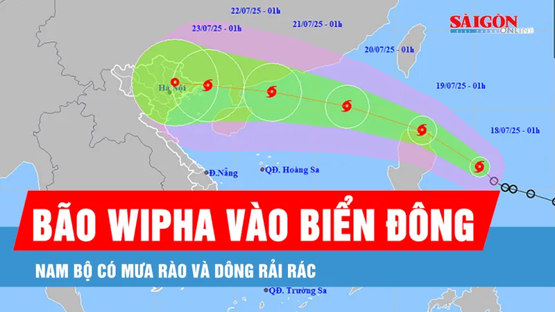 Podcast bản tin trưa 18-7: Bão Wipha vào Biển Đông