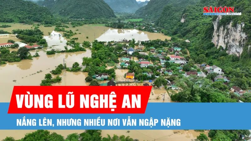 Podcast bản tin trưa 24-7: Vùng lũ Nghệ An: Nắng lên, nhưng nhiều nơi vẫn ngập nặng