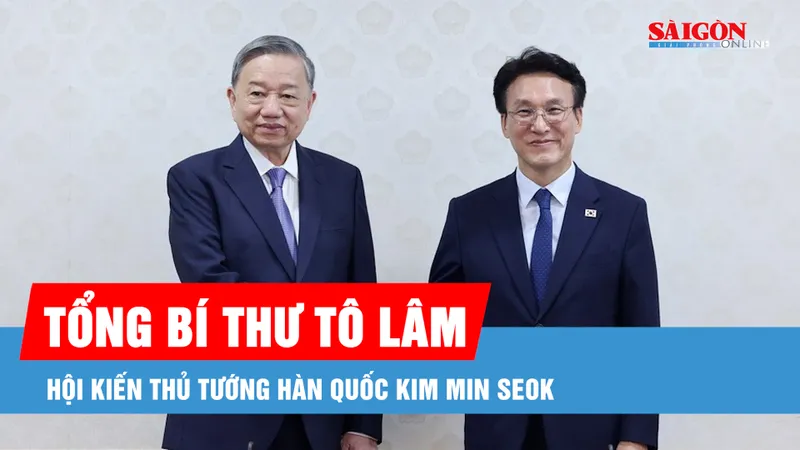 Tổng Bí thư Tô Lâm hội kiến Thủ tướng Hàn Quốc Kim Min Seok