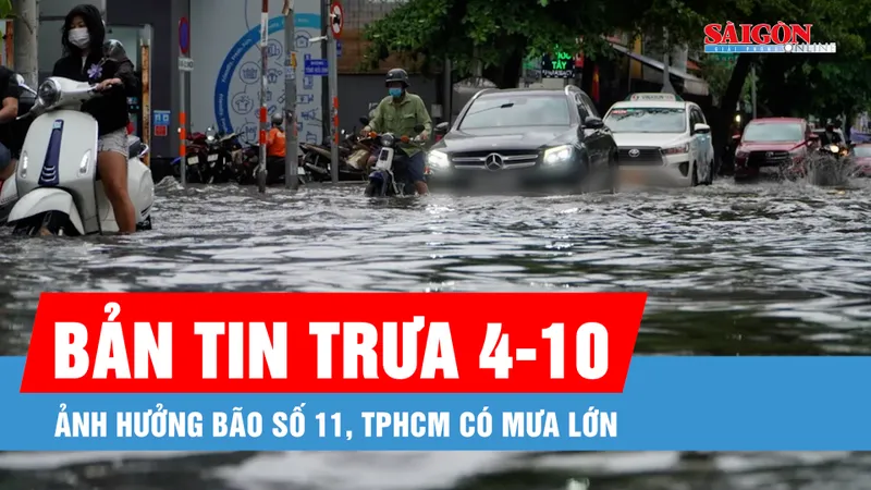 Bản tin trưa 4-10: Hiểm họa chực chờ do mưa bão chồng mưa bão